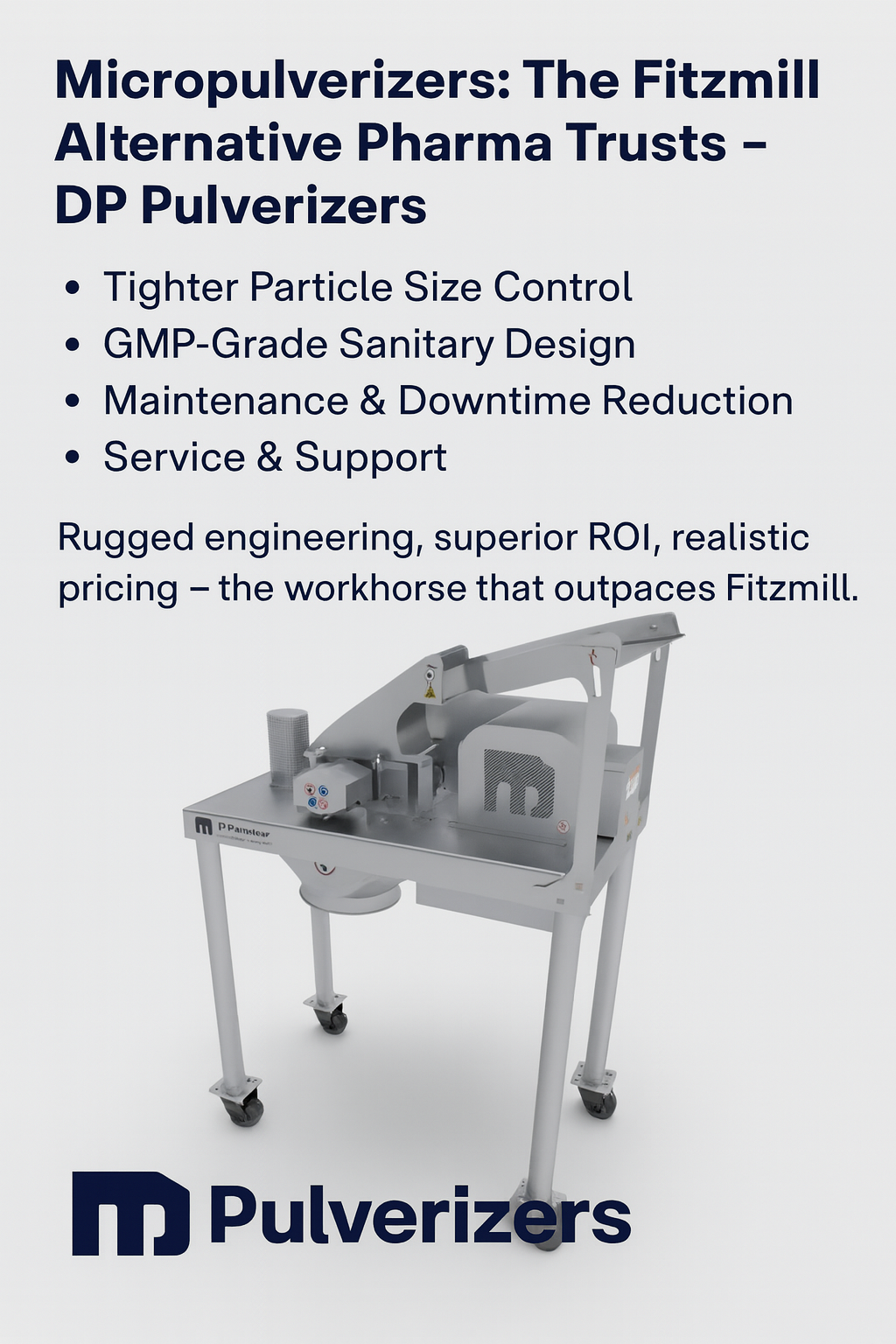 Micropulverizer Fitzmill Alternative by DP Pulverizer