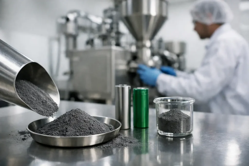 Battery Powder Processing Example in Practice