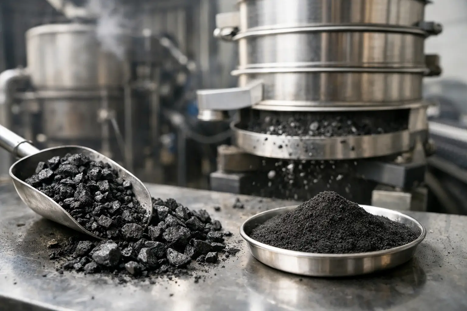Biochar Processing and Particle Size Control