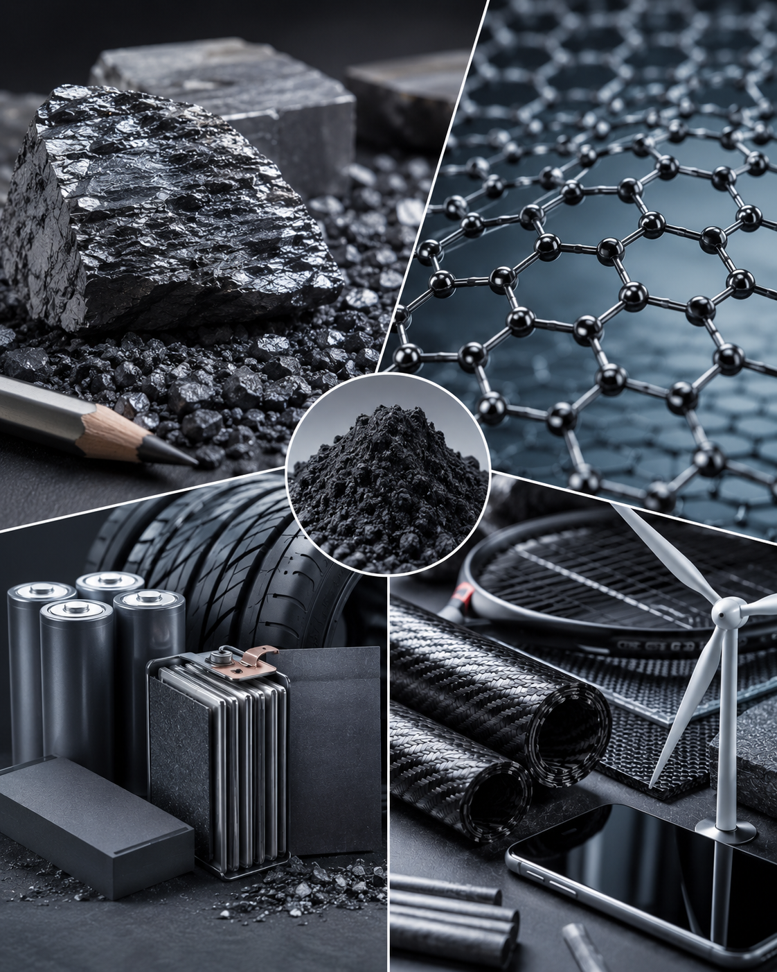 Graphite and graphene processing solutions for battery materials, conductive additives, and advanced carbon applications