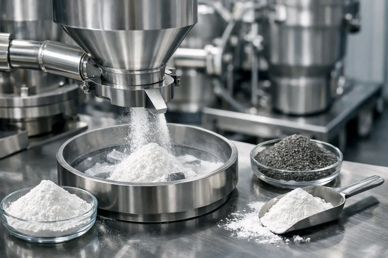 abrasive powder milling for reliable particle control