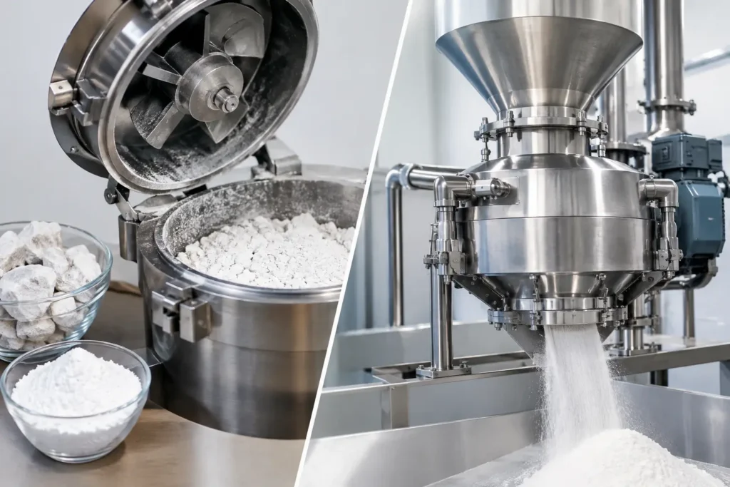 batch versus continuous powder processing