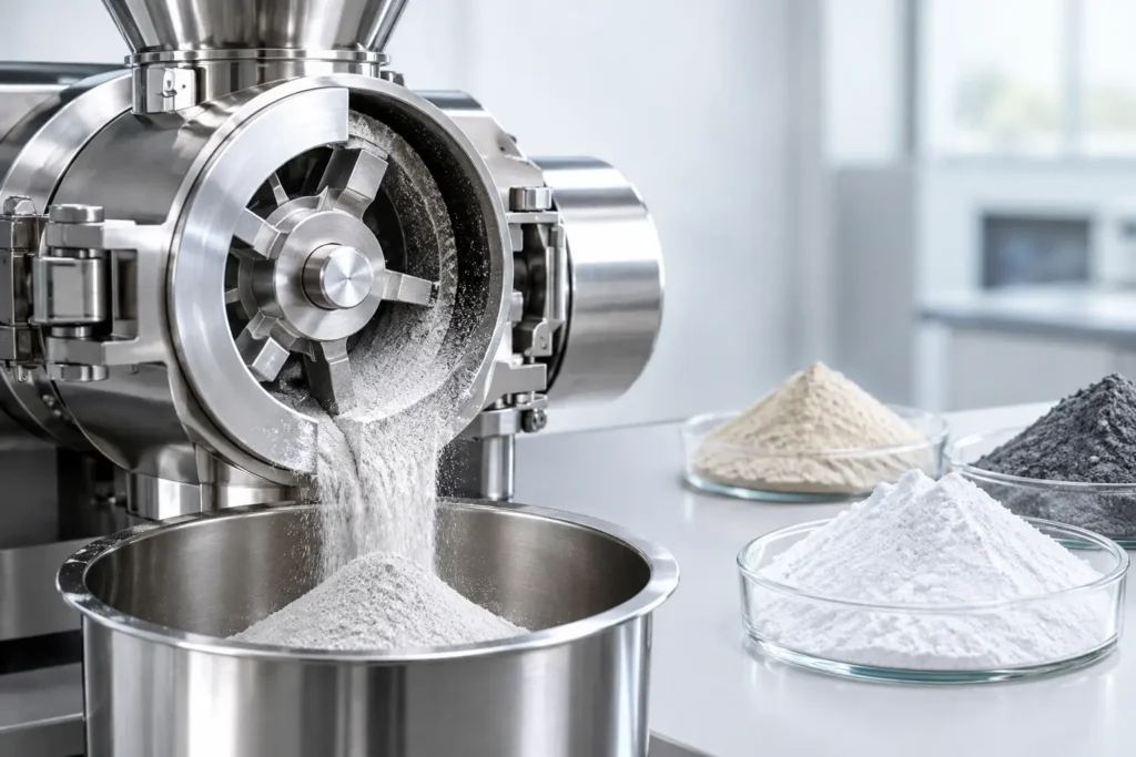 contamination free milling for critical powders