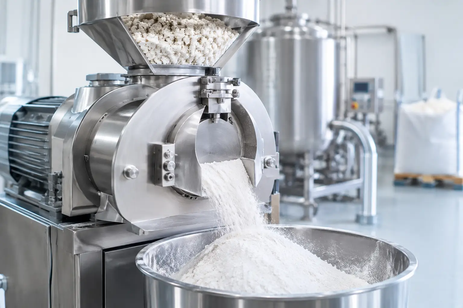 process scale up for reliable powder production